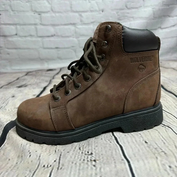 Wolverine Men’s Brown Leather 6” Work Boots size 7M - Picture 6 of 10